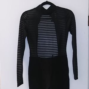 Black long sleeves/pants One piece